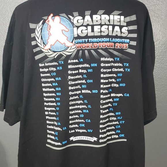 Gabriel Iglesias Black 3XL PreOwned T-Shirt-Gabriel Iglesias Stand Up Unity Thro - Picture 3 of 4